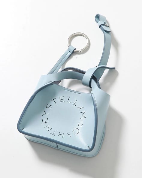 Buy Stella Mccartney Logo Tote Airpods Case Keyring | Dusty Blue