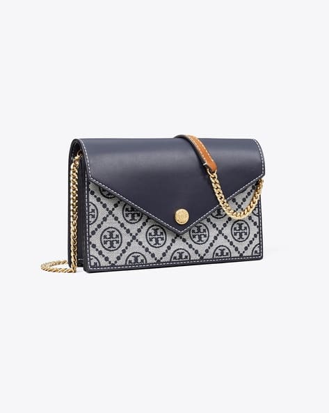 Buy Tory Burch T Monogram Chain Envelope Wallet | Grey Color Women