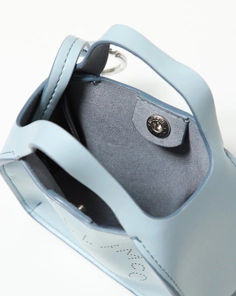 Buy Stella Mccartney Logo Tote Airpods Case Keyring | Dusty Blue