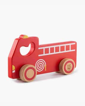 Fire Truck Vehicle Wooden Toy-image-29