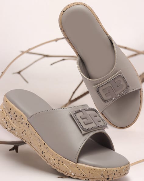 Buy Grey Heeled Sandals for Women by LADIES FOOTWEAR Online