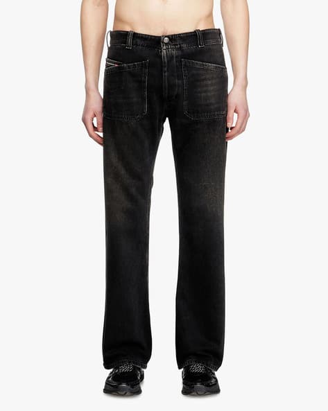Buy DIESEL Men D-Moorix Bootcut Denim Jeans | Black Color Men