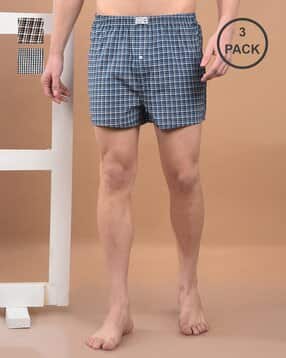 dollar Pack of 3 Men Checked Boxers-picture-42