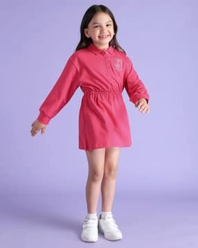 Girls T-Shirt Dress with Applique-image-5