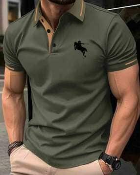 Men Polo Collar T-shirt