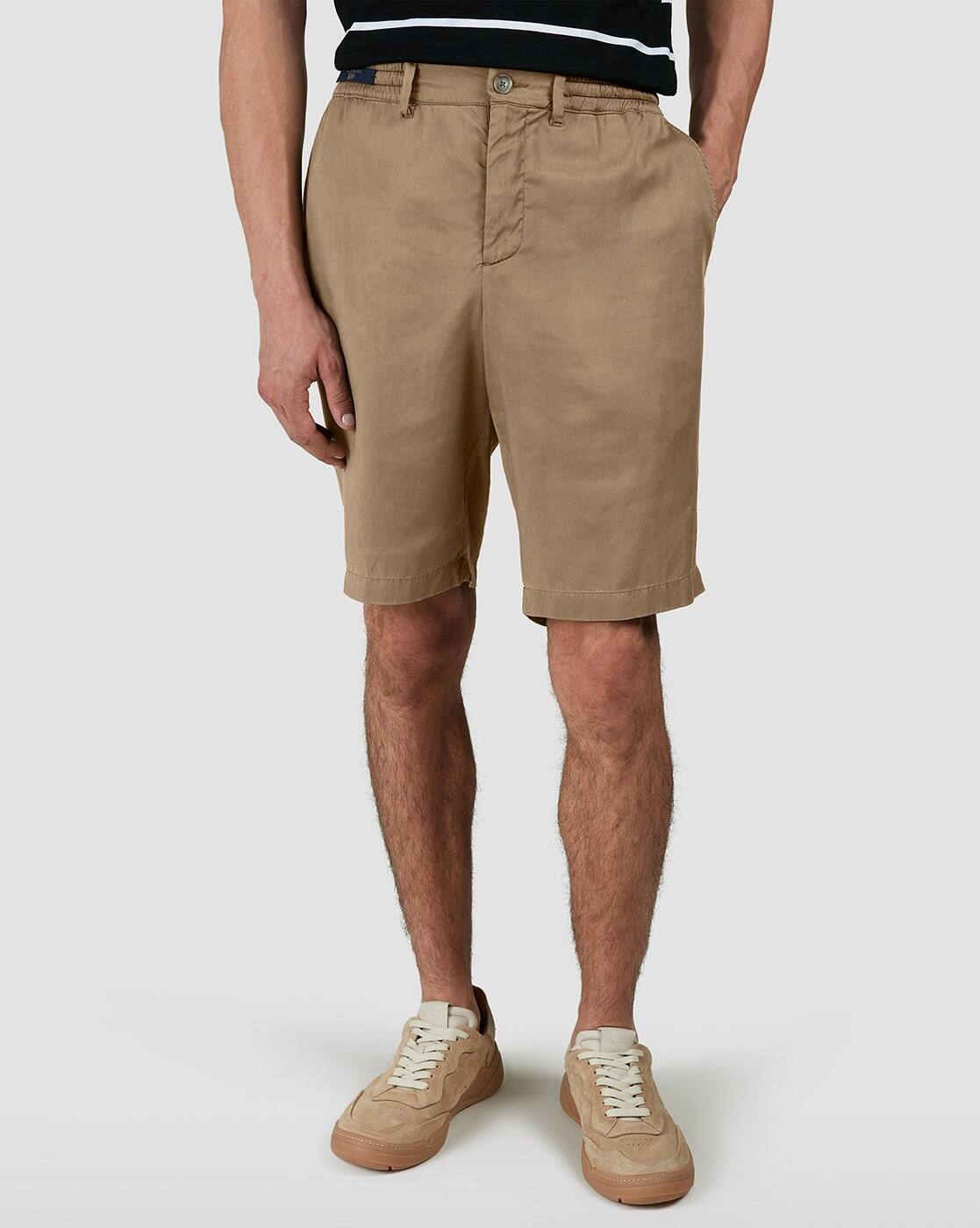 Buy PAUL & SHARK Xsoft Tencel Regular Fit Bermuda Shorts | Brown