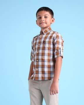 u.s. polo assn. Boys Checked Regular Fit Cotton Shirt-picture-13
