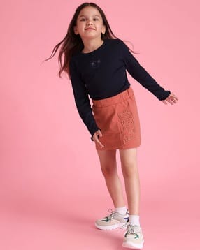 u.s. polo assn. Girls Brand Embroidered A-Line Skirt-picture-28