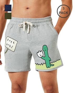 south city Pack of 3 Men Printed Regular Fit Shorts-picture-42