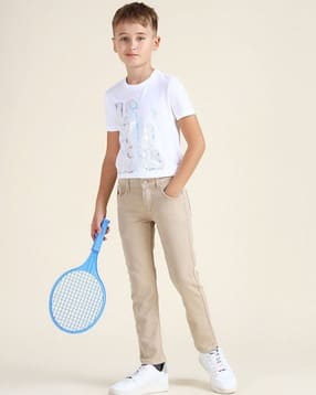 u.s. polo assn. Boys Mid-Rise Regular Fit Jeans with Embroidered Logo-picture-53