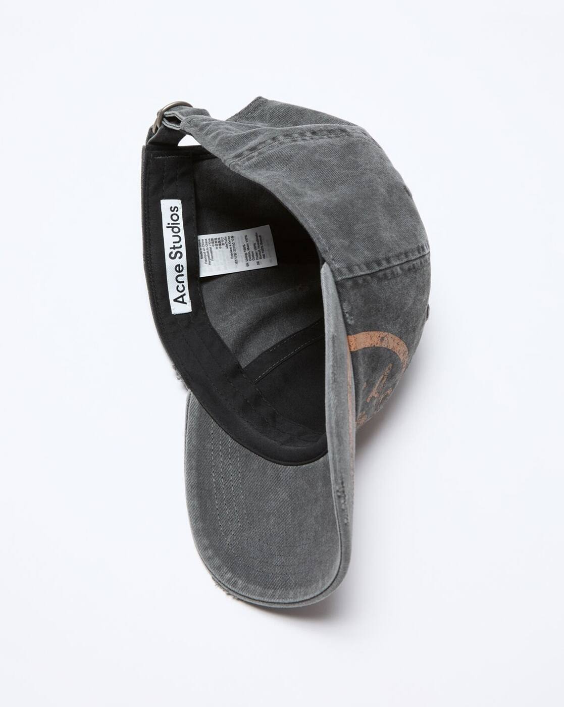 Buy Acne Studios Carliy Denim Button Logo Cap | Black Color Women