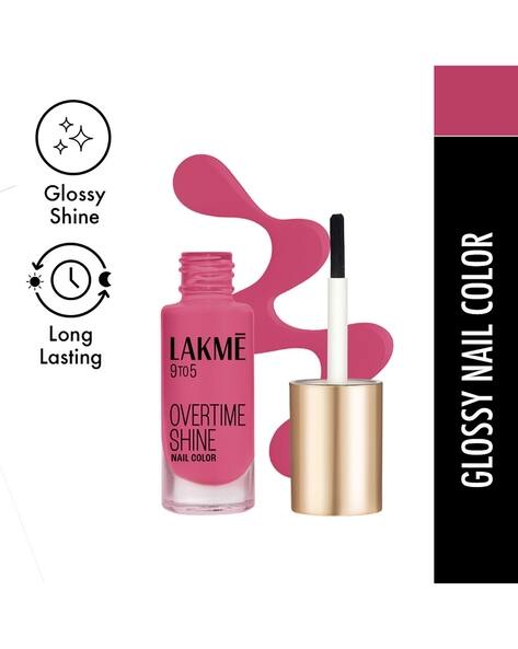 LAKME 9 to 5 Primer & Gloss Nail Color - Magenta Mix