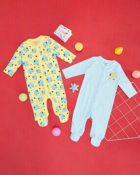pantaloons baby Pack of 2 Graphic Print Bodysuits-picture-14