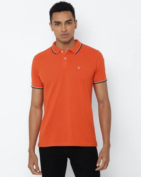 Reebok Men Regular Fit Polo T-Shirt with Contrast Tipping
