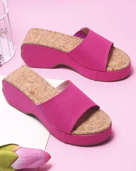 Selfiee Women Colourblock Slip-On Platforms