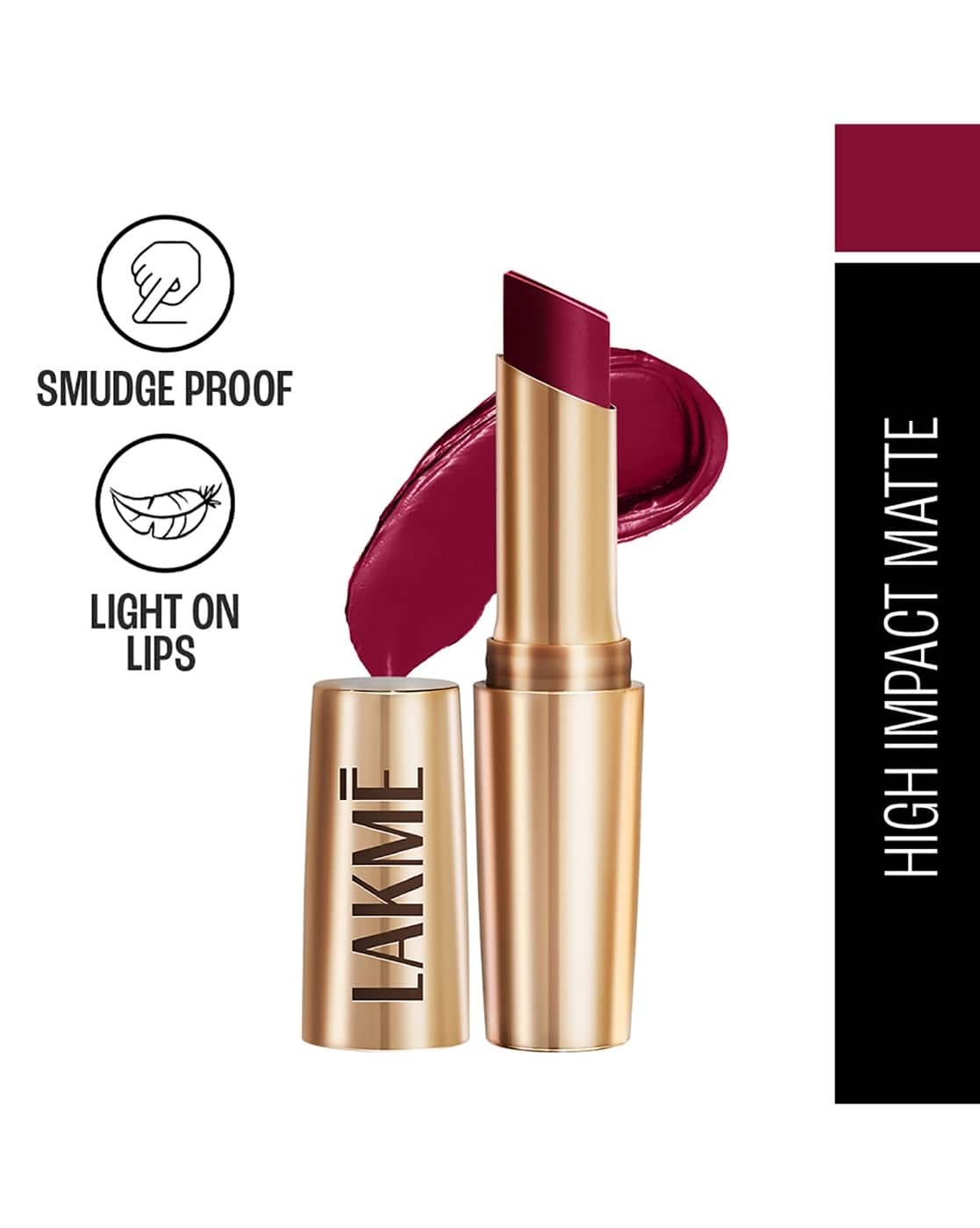 LAKME 9 to 5 Powerplay Priming Matte Lipstick Lasts 16hrs - Red Velvet (red velvet)
