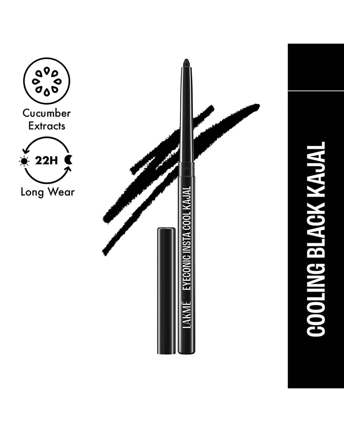 LAKME Eyeconic Insta Cool Kajal - Black For Women (Multi, FreeSize)