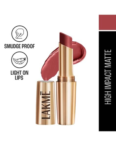 LAKME 9 to 5 Powerplay Priming Matte Lipstick Lasts 16hrs - Roseatte Red