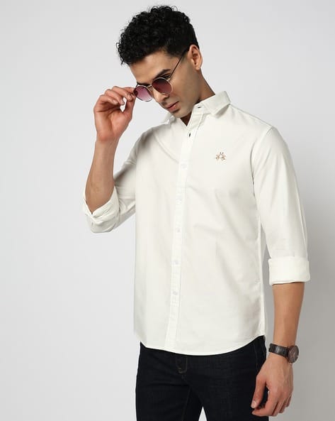 Men Tailored Fit Oxford Shirt