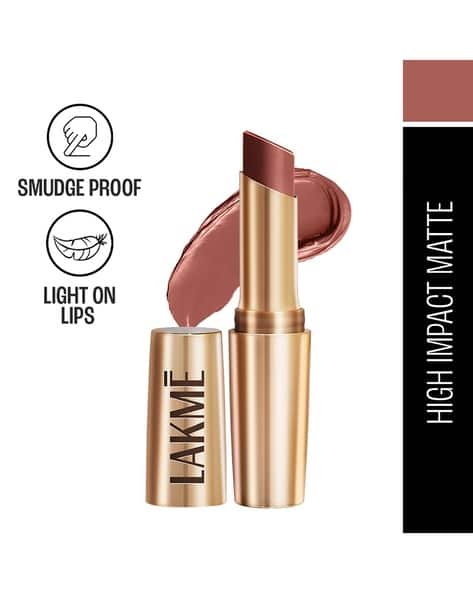 LAKME 9 to 5 Powerplay Priming Matte Lipstick Lasts 16hrs - Nude Touch