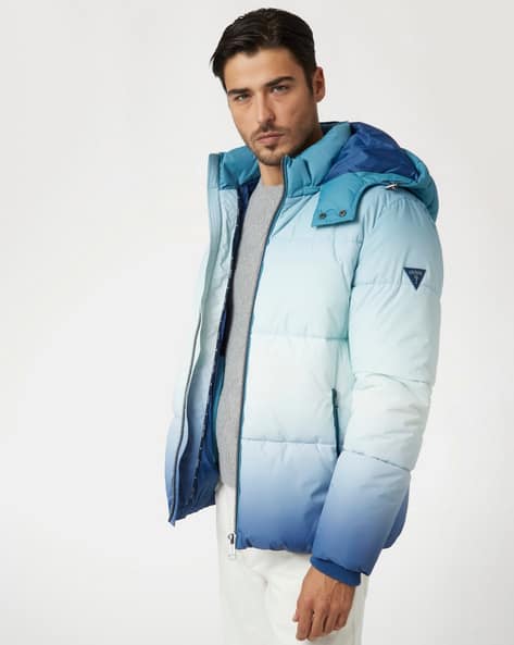 Ombre Hooded Full Sleeve Puffer Jacket
