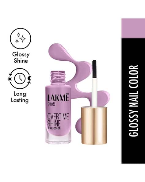 LAKME 9To5 Overtime Shine Nail Colour Lavender Breeze