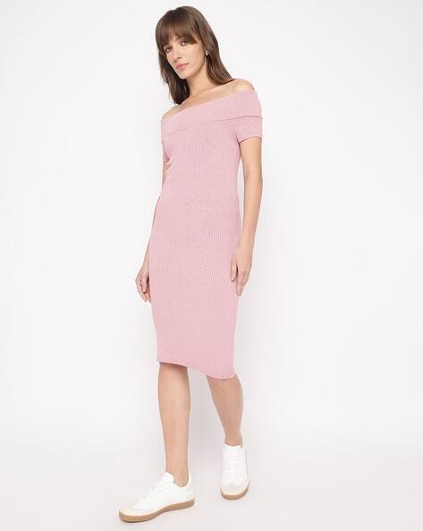 strapless open back dress Mari Knit Long Sleeve Collared Midi Dress main image 0