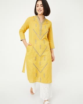 max Women Embroidered Straight Kurta-picture-30