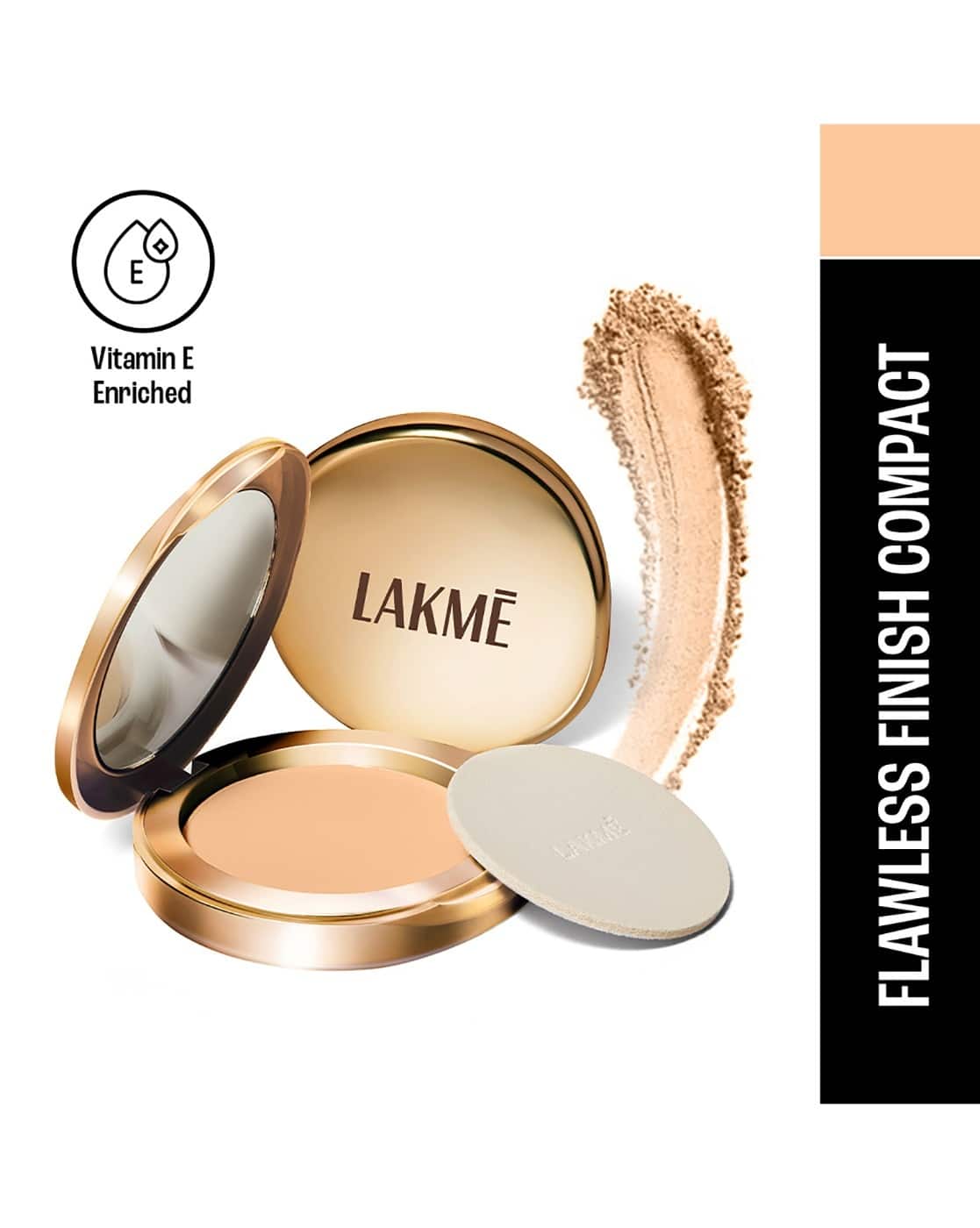 LAKME 9 to 5 Powerplay Matte Compact Oil Control Formula with Vitamin E - Melon For Women (Multi, OS)