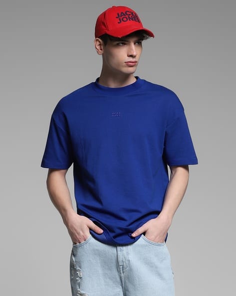 Buy Jack & Jones Men Oversized Crew-Neck T-Shirt Online | Ajio.com