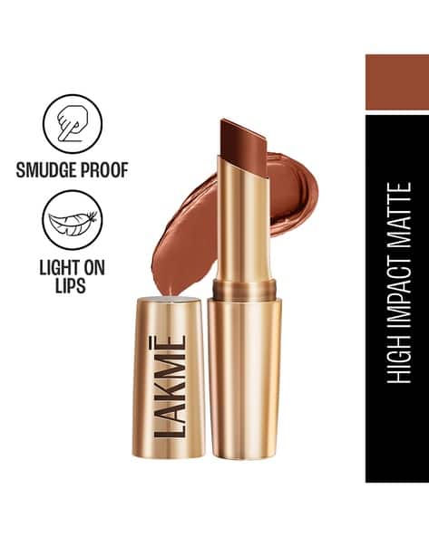 LAKME 9 to 5 Powerplay Priming Matte Lipstick Lasts 16hrs - Rustic Brown