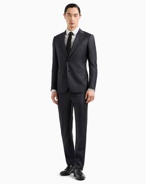 Buy GIORGIO ARMANI Micro-Pinstriped Wool Single-Breasted 2-Piece