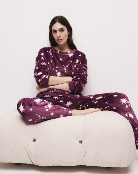 M&s Collection Marks And Spencer Ladies Pyjama Sets Fleece