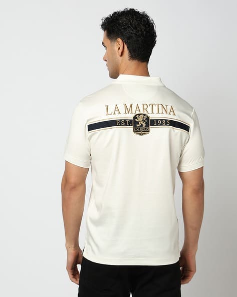 La Martina Cotton Slim Fit Polo T-Shirt - Image 3