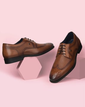 bata Men Pointed Toe Derbys with Lace Fastening-picture-37