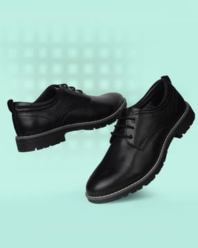 bata Men Round Toe Derbys with Lace Fastening-picture-14