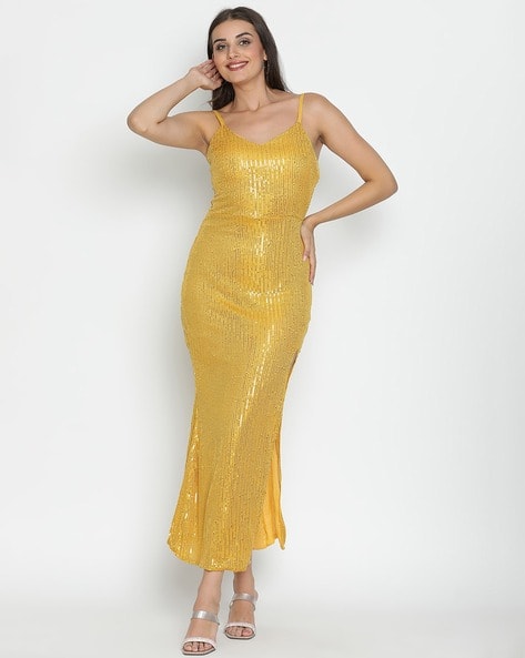 Buy Yellow Dresses for Women by Fyre Rose Online | Ajio.com