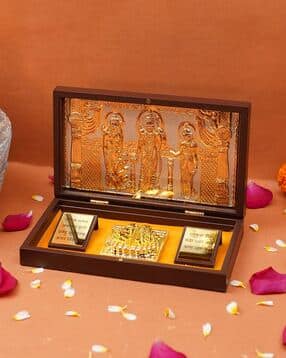 muren Gold-Plated Charan Paduka Box-picture-30