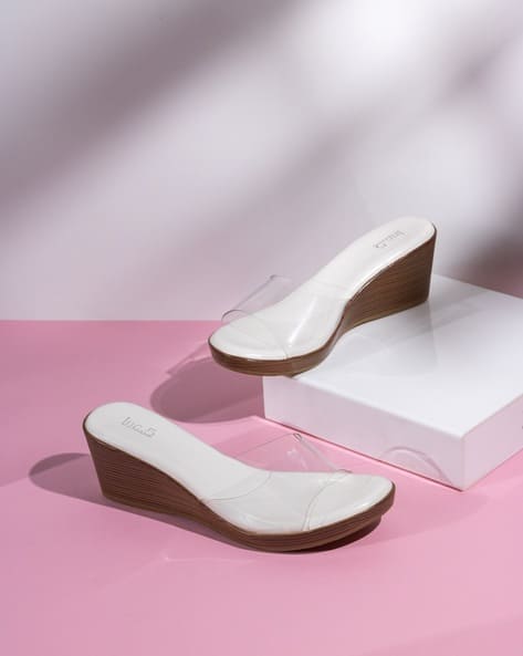 INC 5 Women Transparent Open-Toe Mid Wedges