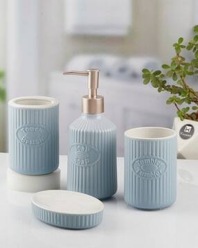 Set of 4 Ceramic Bathroom Accessories