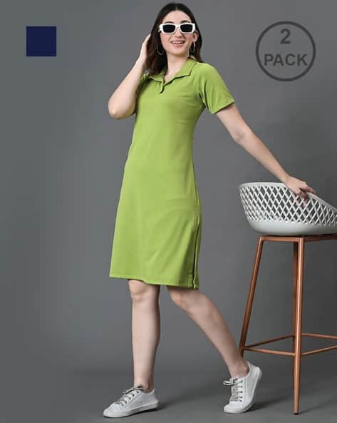 Buy Navy Green Dresses for Women by Christy World X AG Online