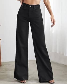 Women High Rise Straight Jeans