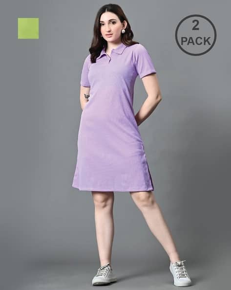 Women Pack of Knee-Length T-Shirt Dresses