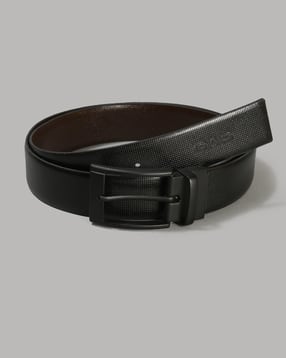 Men Reversible Leather Belt with Buckle Closure-image-18