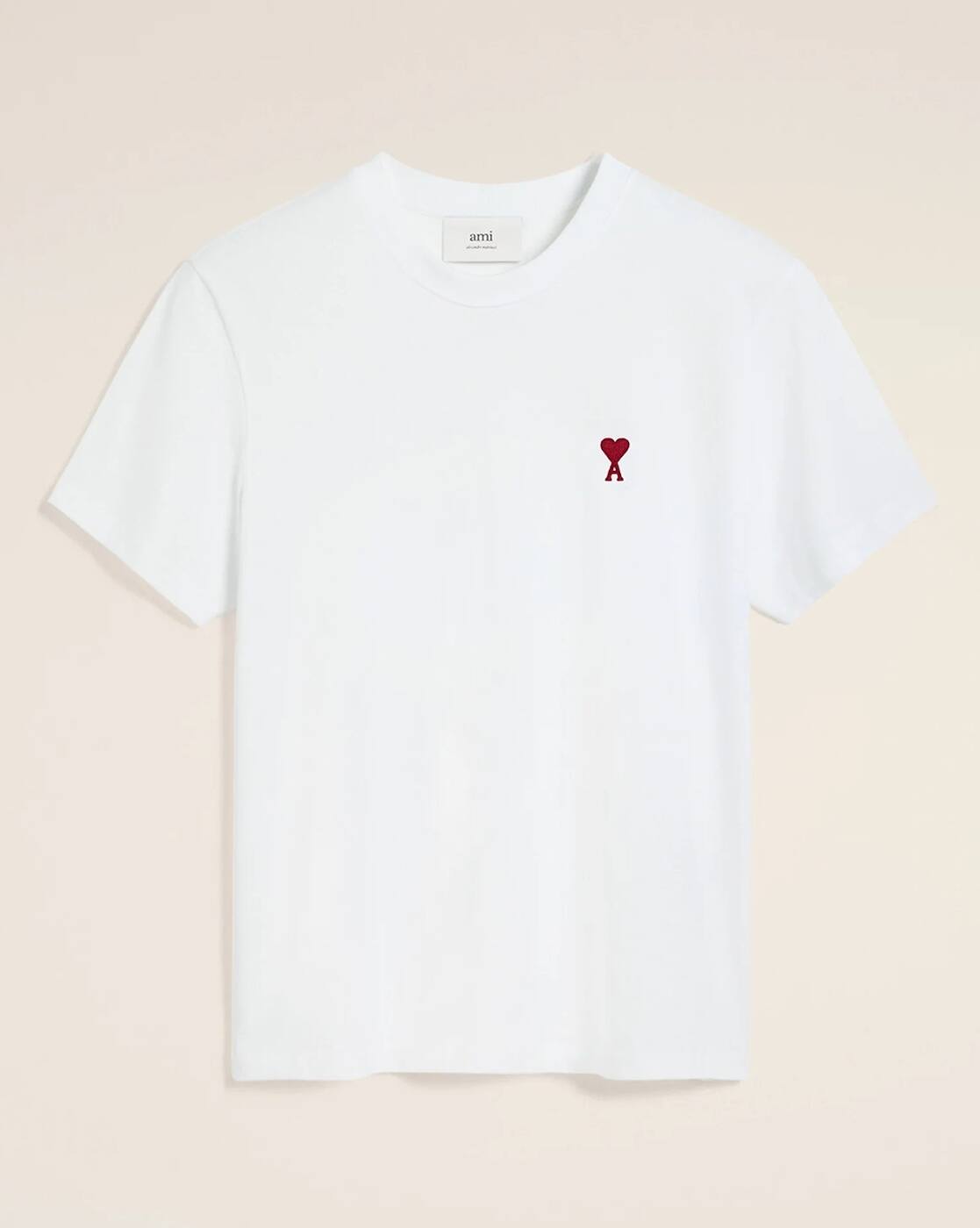 Buy Ami Paris Men Regular Fit Organic Cotton Crew-Neck T-Shirt