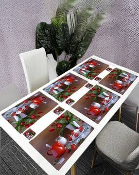 cread craft Waterproof 6 Piece Placemats with 6 Piece Coasters Set-picture-52