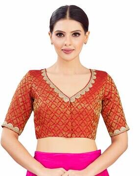 studio shringaar Women Embroidered Front Open Blouse-picture-16