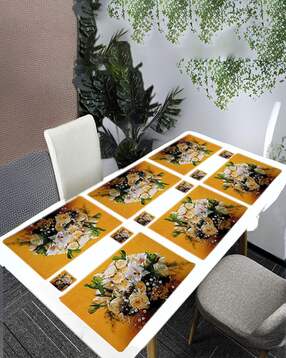 cread craft Waterproof 6 Piece Placemats with 6 Piece Coasters Set-picture-0