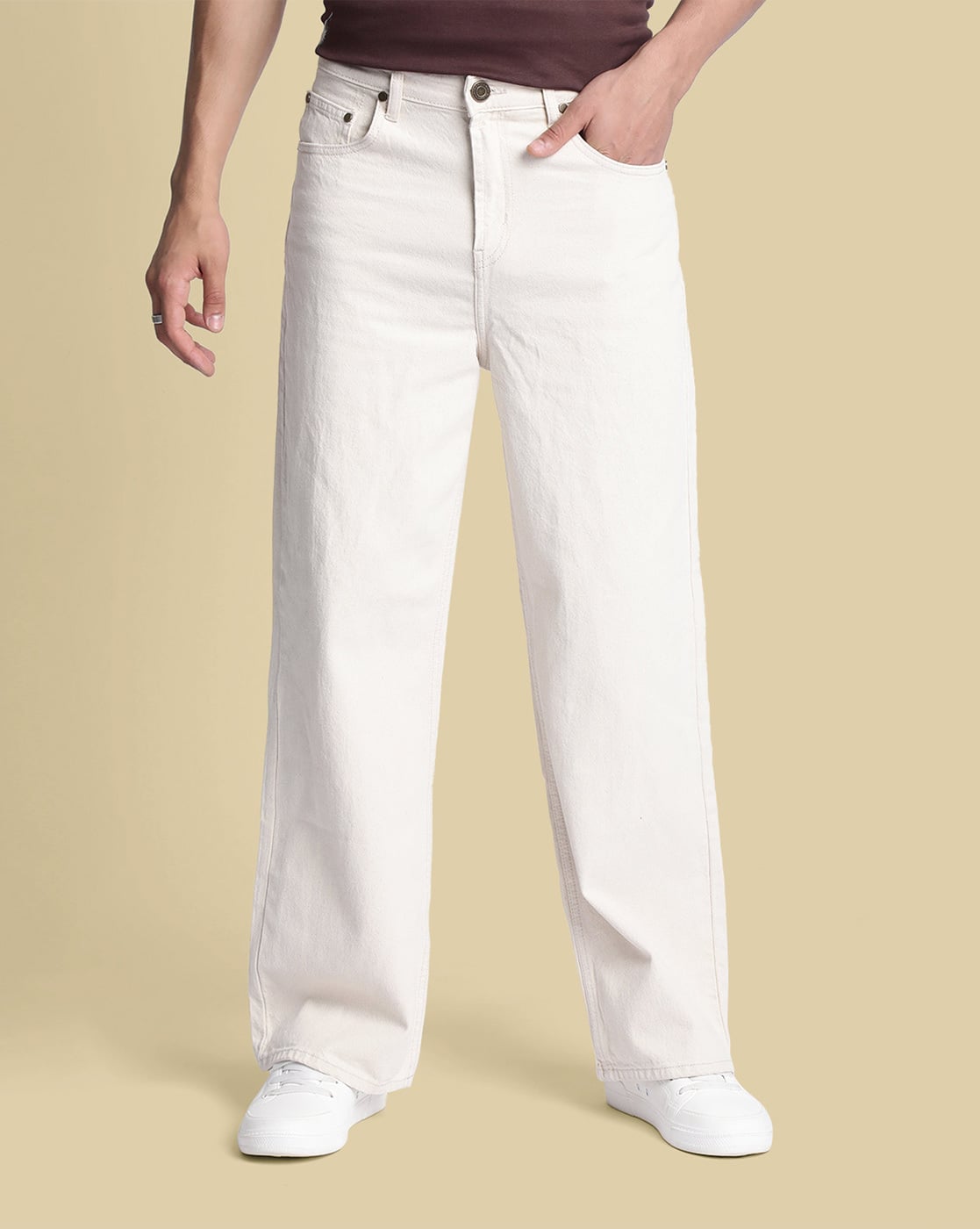 値下げ！JSELF Wide Loose Denim White ［25］ 値下げ！JSELF Wide Loose Denim White ［25］