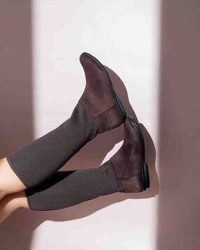 inc 5 Women Mid Calf-Length Boots with Stitch Detail-picture-12